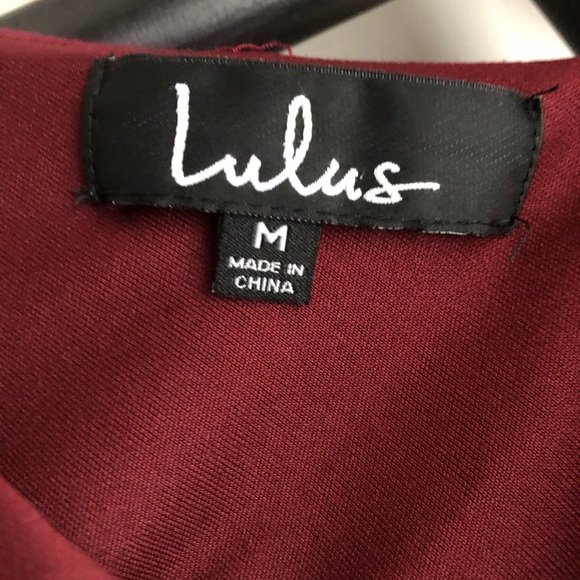 Lulus Wine Colored Dress - Picture 5 of 7